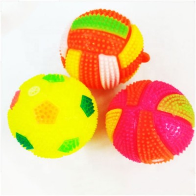 Flashing Soccer Shape Rubber Ball